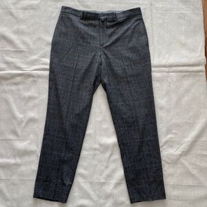 Lardini Men's Plaid Flat Front Trousers